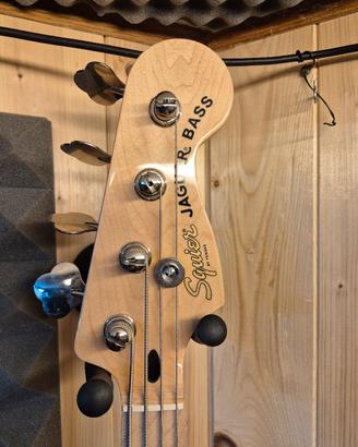 squier jaguar bass   32" con custodia morbida