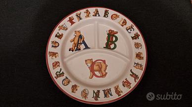 Piatto diviso orsetti alfabeto Tiffany & Co. 1994