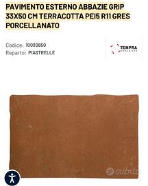 Pavimento Esterno in cotto PEI5 R11
