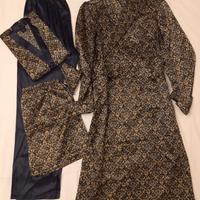 Set pigiama giacca manica lunga+pantalone corto e 