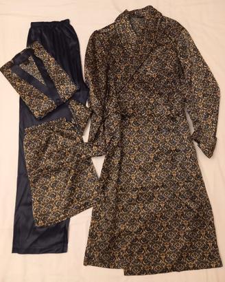 Set pigiama giacca manica lunga+pantalone corto e 