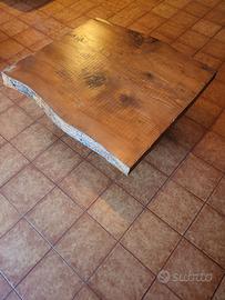 ☕ Tavolino da Salotto Artigianale in Cedro e Ferro