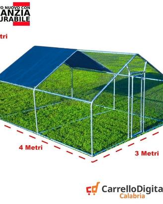 Recinto per Polli 3x4 m x h 2 m – 12 mq - blu