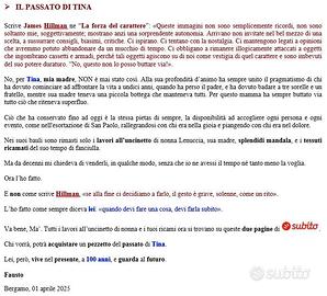 Il passato di Tina (per acquistarne un pezzetto)