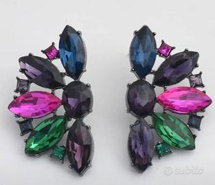 Orecchini vintage con cristalli 