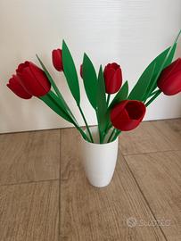 Tulipani con vaso stampati in 3D