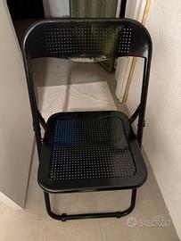 4 sedie ripiegabili in ferro