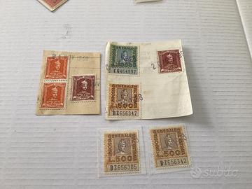 Marche da bollo imposte lire 2/20/500/1000