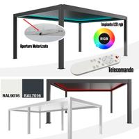Pergole bioclimatiche 6x3 motorizzate LED antracit