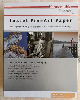 26 fogli A4 HAHNEMUHLE PHOTO RAG stampa inkjet