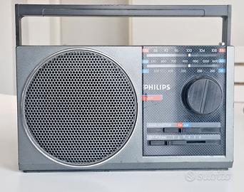 Radio portatile Philips vintage AM/FM funzionante