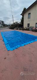 telo copertura piscina con  tubolari  240g/m3