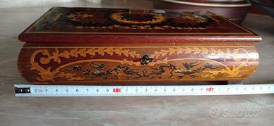Portagioie antico Sorrento legno intarsio carillon