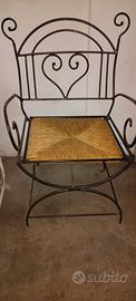 sedia in ferro battuto 