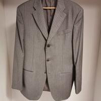 Abito Hilton da uomo, gessato grigio, taglia 48