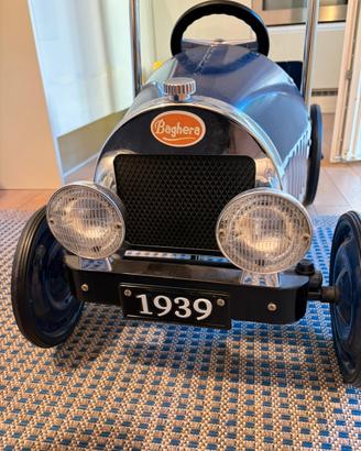 Auto a Pedali Vintage da Corsa Baghera blu