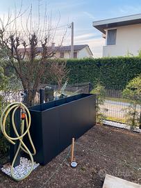 Fioriera nera 200*40*80