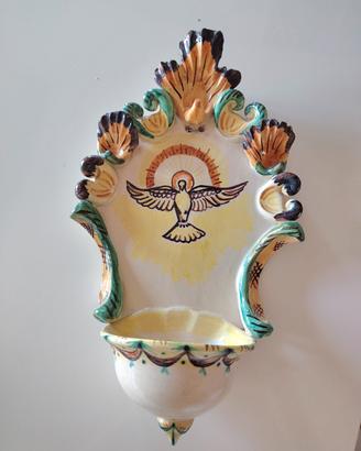 Acquasantiera in ceramica 