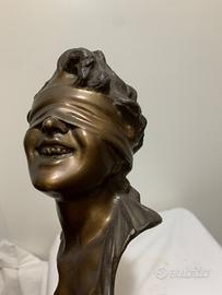 Statua bronzo Dea Bendata