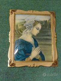 Madonna Quadro capoletto in vetro elegante cornice