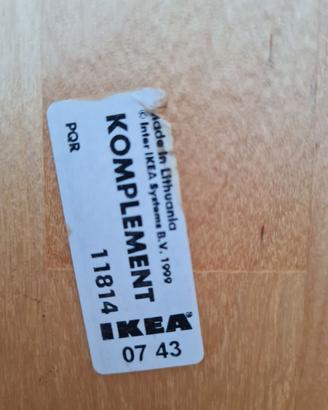 Ripiano e cassetti per armadio Ikea legno rovere