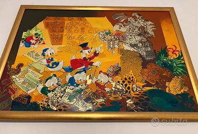 C.erco litografia Cavazzano paperi tempio maya