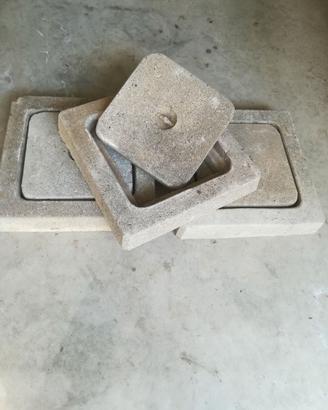 3 COPERCHI CHIUSINO IN CEMENTO PER POZZETTO