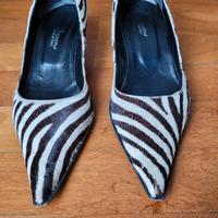 Scarpe cavallino stampa zebra