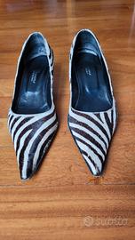 Scarpe cavallino stampa zebra