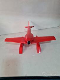 modellino vintage aereo rosso in legno Viliac