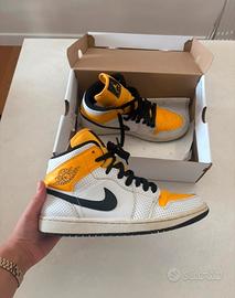 Nike Air Jordan 1 Mid - yellow/white/black