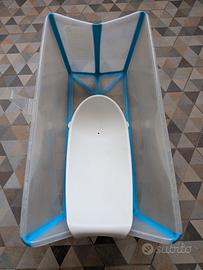 Stokke Flexi Bath Ocean Blue con Supporto Neonato