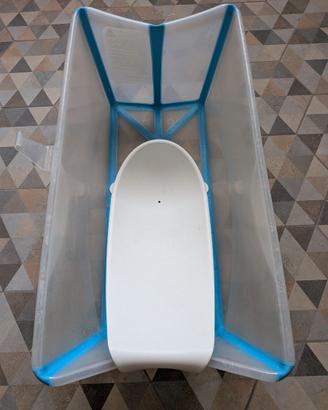 Stokke Flexi Bath Ocean Blue con Supporto Neonato