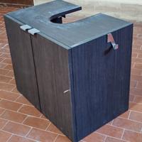 Mobiletto pensile sotto lavabo, vano pens a giorno