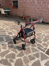 Rollator -deambulatore  con doppia funzione