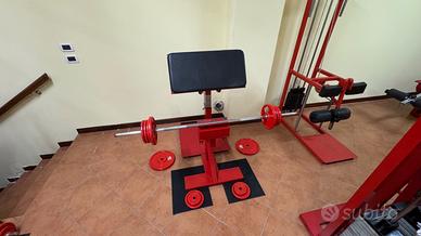 Panca palestra con supporto bilanciere