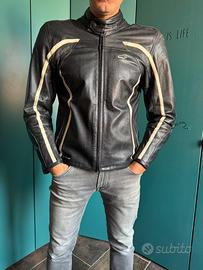 Giacca moto in pelle con protezione AXO