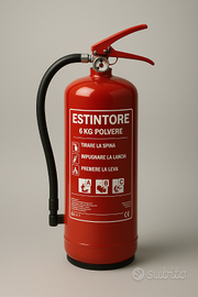 Estintore in polvere 6kg immatricolato (2025)