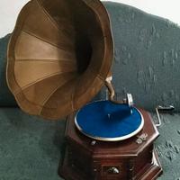 GRAMMOFONO PER ARREDO VINTAGE OTTAGONALE