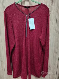 Maglia donna curvy a maniche lunghe