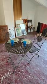 Set da giardino ferro battuto 