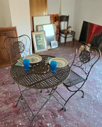 Set da giardino ferro battuto 