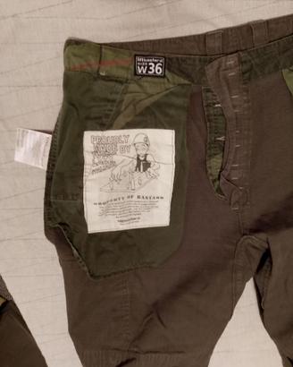 Pantaloni cargo bastard verde scuro tg W36