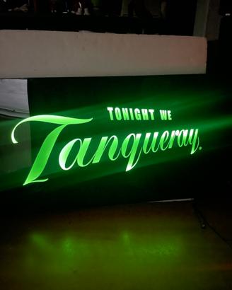 INSEGNA LUMINOSA GIN TANQUERAY PUBBLICITARIA