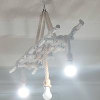 lampadario rustico .