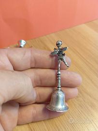argento 800 putto angioletto campanellina