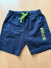 Pantaloncini blu con laccetto bimbo