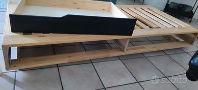 Letto singolo ikea modello mandal 90x200 in legno