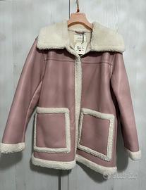Giubbotto ecopelle rosa  tg S VICOLO nuovo!