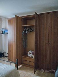 Armadio 6 ante con specchio centrale camera da let